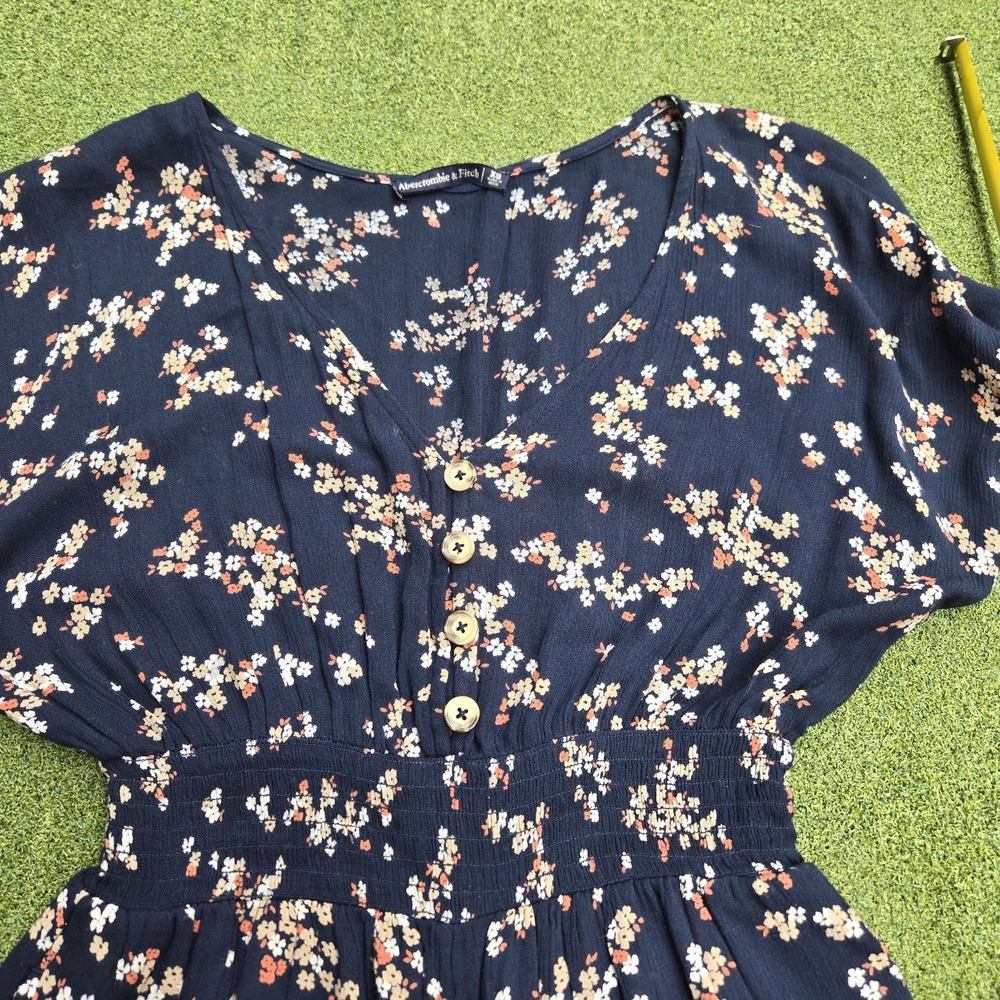 Abercrombie & Fitch Women's Romper Floral Print Navy Blue Size XS - Picture 3 of 8